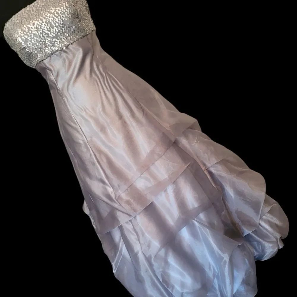 Jessica McClintock fragrance collection sz 5 light gray evening dress